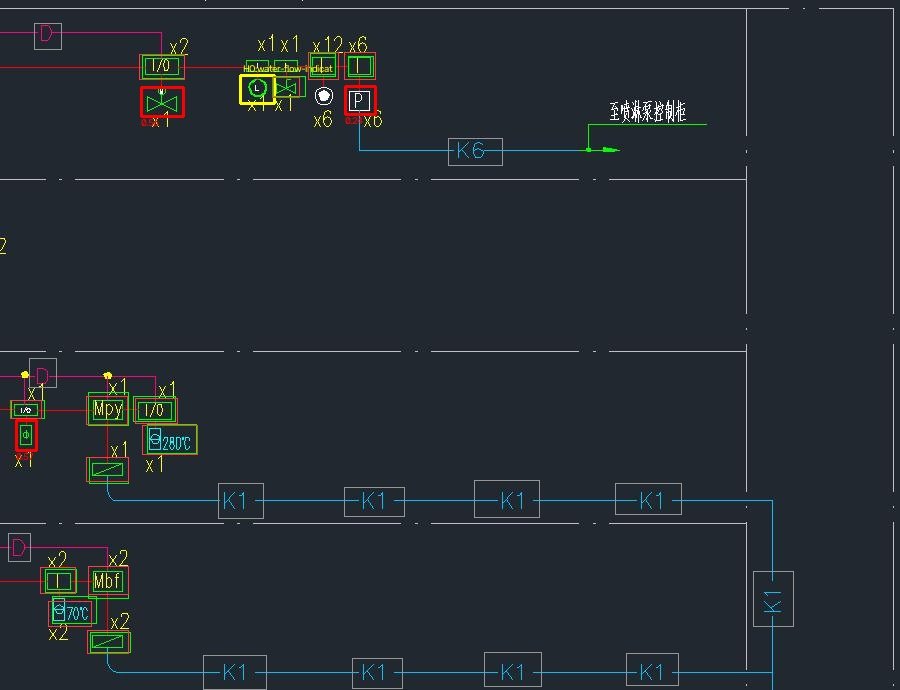 The detector misses the L in a circle (thick yellow box); thick red boxes are "false positives" that are actually unlabeled symbols