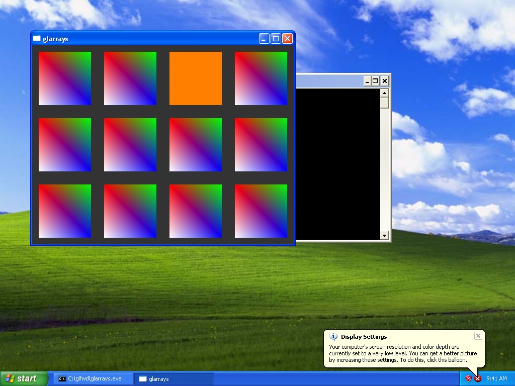 glarrays on the forwarded opengl32.dll